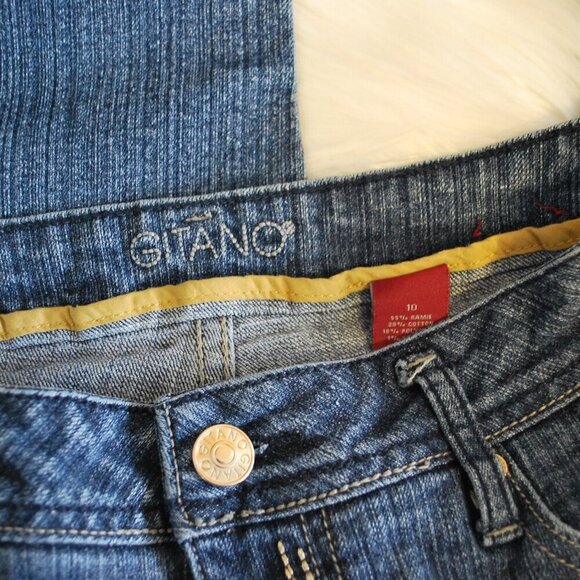 Gitano Vintage 90's Denim Wide Legs Flare Jeans Size 10 - Picture 7 of 7